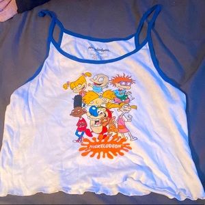 Nickelodeon themed cropped tank top